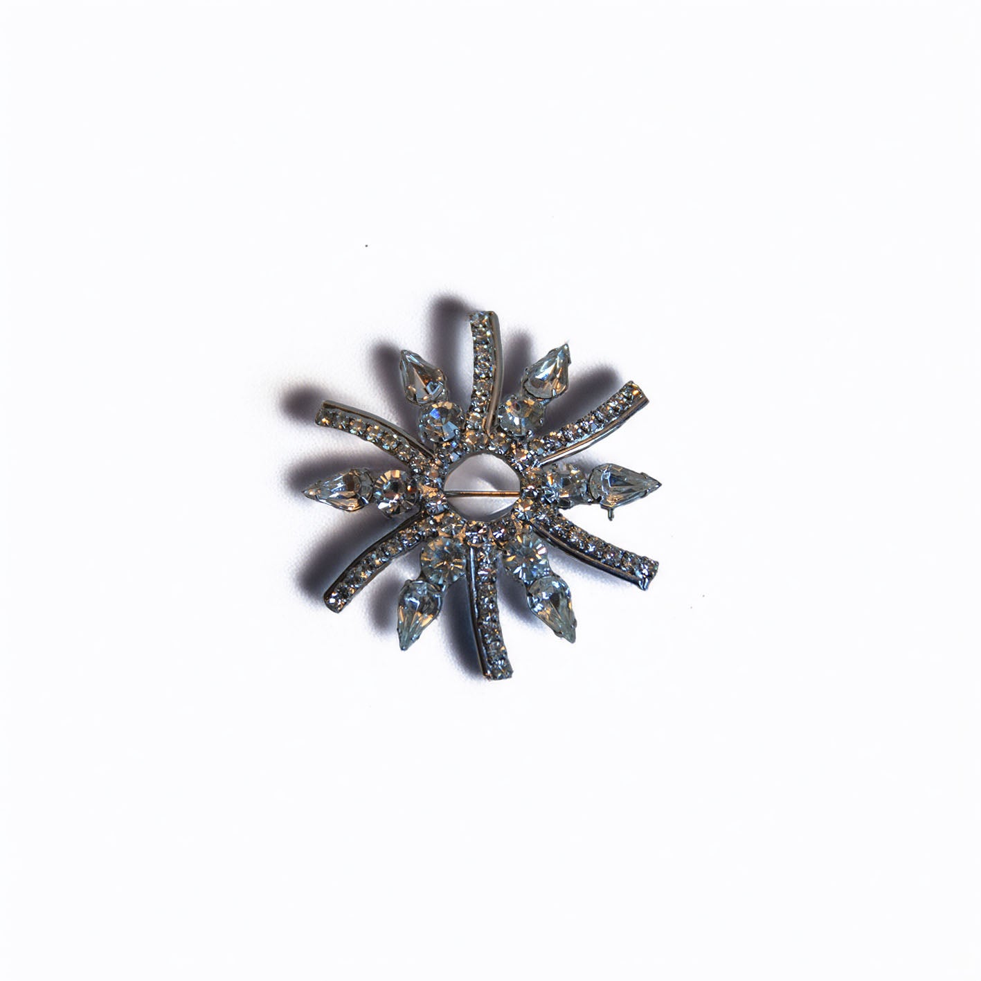 Broche Amber Zilver Wit